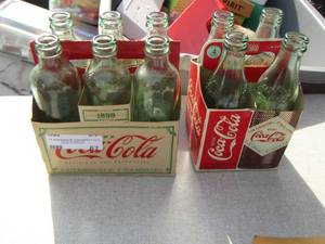 lot 67 image: 6 pack and 4 pack of vintage coca cola glasses