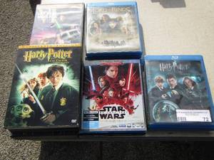 lot 72 image: harry potter and lord of the rings dvds Blu-ray and regular