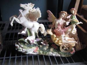 lot 221 image: UNICORN AND FAIRY DCOR