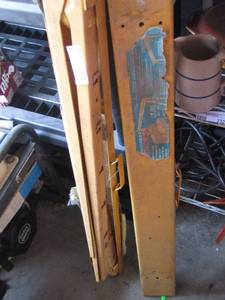 lot 235 image: PAIR OF METAL SAW HORSES