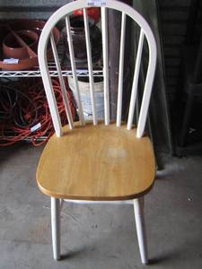 lot 239 image: WOODEN SITTING CHAIR