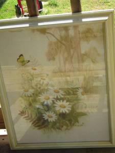 lot 278 image: 22 12 X 18 12 FRAMED FLOWER GARDEN ART
