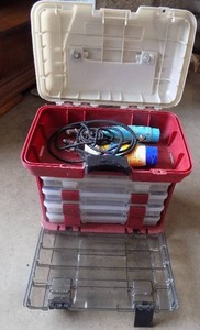 lot 67 image: SMALL TACKLE WITH VARIOUS LURES