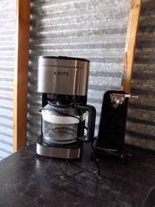 lot 110 image: KRUPS COFFEE POT, Cuisinart CAN OPENER