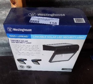 lot 116 image: WESTINGHOUSE LINKABLE SOLAR LED SECURITY LIGHT
