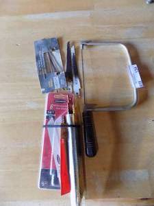 lot 134 image: Coping SAW AND VARIOUS DIFFERENT BLADES