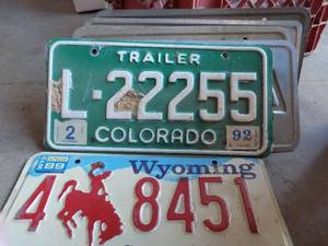 lot 143 image: VARIOUS State LICENSE PLATES