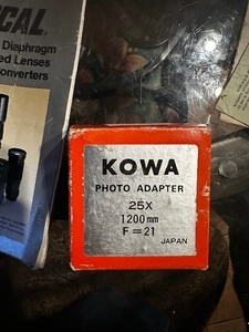 lot 196 image: KOWA PHOTO ADAPTER  25X  1200MM  F21