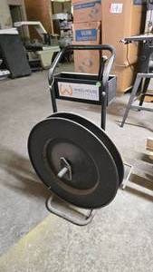 lot 30 image: Heavy Duty Strapping Cart w Strapping Tensioner