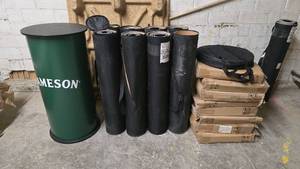 lot 32 image: Lot of 8 Jameson Whiskey Barrel Tables.  SEE PICS FOR DIFFERENT STYLES