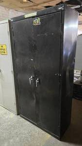 lot 44 image: Metal Cabinet w Misc Fasteners & MORE  BUYER MUST TAKE ALL CONTENTS INSIDE CABINET