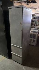 lot 45 image: Small Metal Cabinet w Contents  BUYER MUST TAKE ALL CONTENTS