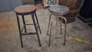 lot 73 image: Lot of 2 Industrial Stools