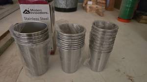 lot 91 image: Lot of Misc Stainless Steel Cups