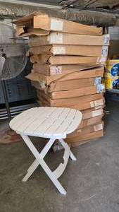 lot 12 image: Adams USA Quik-Fold Caf Table  QUANTITY 8  BID IS TIMES THE QUANTITY SO YOU ARE BIDDING PER TABLE