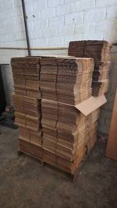 lot 107 image: Large Pallet of 8x8x6 Cardboard Boxes,  Approx 500 Boxes Total.