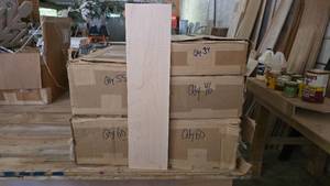 lot 138 image: Large Lot of 14 Pre-Cut Wood Panels.  Measure 24 x 6 x 14.  Total quantity approx 255
