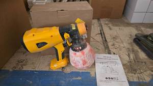 lot 161 image: 20V Cordless Spray Gun.  Compatible w DeWalt 20V Batteries.