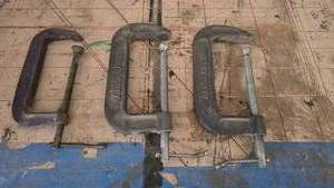 lot 163 image: Lot of 3 Vintage 6 C-Clamps