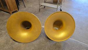 lot 184 image: Lot of 2 Gold Replica Sousaphone Bells