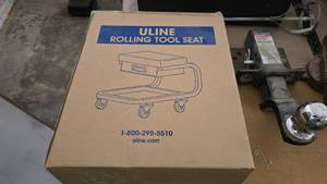lot 195 image: NEW Uline H-7355R Red Rolling Tool Seat