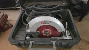 lot 198 image: Porter Cable PC15TCSM 7 14 Heavy Duty Circular Saw w Case