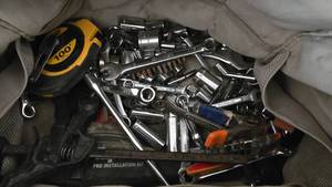 lot 205 image: Tool Bag Full of Misc Tools.  Includes Everything Pictured.