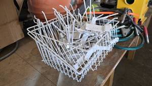 lot 214 image: Lot of Misc Pegboard Wire Baskets & Hooks