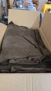 lot 217 image: Large Box Full of Brown Felt Rolls