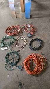 lot 234 image: Lot of 7 Extension Cords.  12 Up to 100