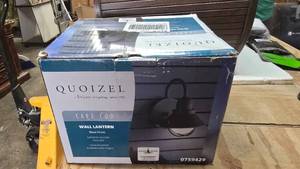 lot 236 image: Quoziel Cape Cod Black Finish Wall Lantern