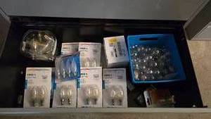 lot 279 image: Large Lot of Misc Light Bulbs.  Included everything pictured.