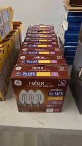 lot 288 image: 9 Boxes of GE Relax LED 2.5W (Replaces 25W) Light Bulbs