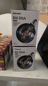 lot 289 image: SUPER COOL  Lot of 2 Harwez RN DNA Strand Style Light Bulbs