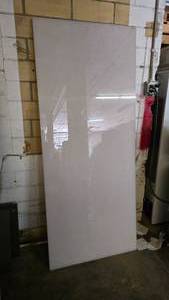 lot 304 image: Lot of 2 White Acrylic Panels.  Approx 12 thick x 8