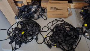 lot 309 image: Lot of 3 Outdoor Patio Light Strings w Bulbs