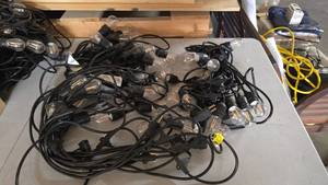 lot 311 image: Lot of 3 Outdoor Patio Light Strings w Bulbs