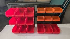 lot 330 image: Lot of 2 Wall Hanging Parts Organizers
