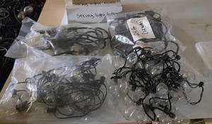 lot 345 image: Lot of 4 String Lights w Bulbs