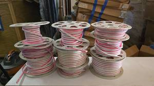 lot 373 image: 9 Spools of Misc Pink Strip Lights