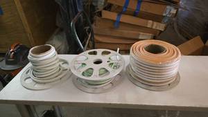 lot 374 image: 3 Spooke of Misc Strip Lights.  Green & Peach