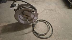 lot 376 image: Klutch 38 x 50 Auto Rewind Air Hose Reel, Model 73430