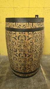 lot 2 image: Patron Tequila Decorative Full Size Barrel