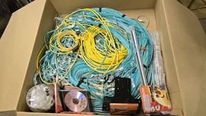 lot 46 image: 3 Large Box Full of Misc Networking Cables.  SEE PICS FOR EVERYTHING INCLUDED.