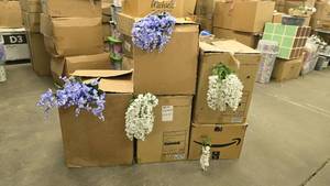 lot 80 image: Large Lot Artifical Flowers.  SO MANY FLOWERS AND LOTS OF $$ HERE.  SEE PICTURES FOR EVERYTHING INCLUDED.  QUANTITY 5 BOXES TOTAL  BID IS TIMES THE QUANTITY SO YOU ARE BIDDING PER BOX