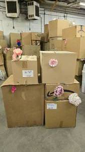 lot 84 image: Large Lot Artifical Flowers.  SO MANY FLOWERS AND LOTS OF $$ HERE.  SEE PICTURES FOR EVERYTHING INCLUDED.  QUANTITY 5 BOXES TOTAL  BID IS TIMES THE QUANTITY SO YOU ARE BIDDING PER BOX