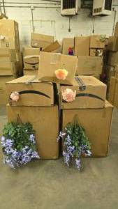 lot 85 image: Large Lot Artifical Flowers.  SO MANY FLOWERS AND LOTS OF $$ HERE.  SEE PICTURES FOR EVERYTHING INCLUDED.  QUANTITY 5 BOXES TOTAL  BID IS TIMES THE QUANTITY SO YOU ARE BIDDING PER BOX