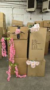 lot 86 image: Large Lot Artifical Flowers.  SO MANY FLOWERS AND LOTS OF $$ HERE.  SEE PICTURES FOR EVERYTHING INCLUDED.  QUANTITY 5 BOXES TOTAL  BID IS TIMES THE QUANTITY SO YOU ARE BIDDING PER BOX