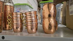 lot 102 image: Lot of 10 Copper Moscow Mule Cups