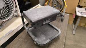 lot 135 image: Uline Rolling Shop Stool w Drawer